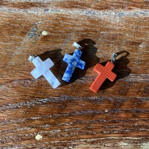 Stone Cross Pendants